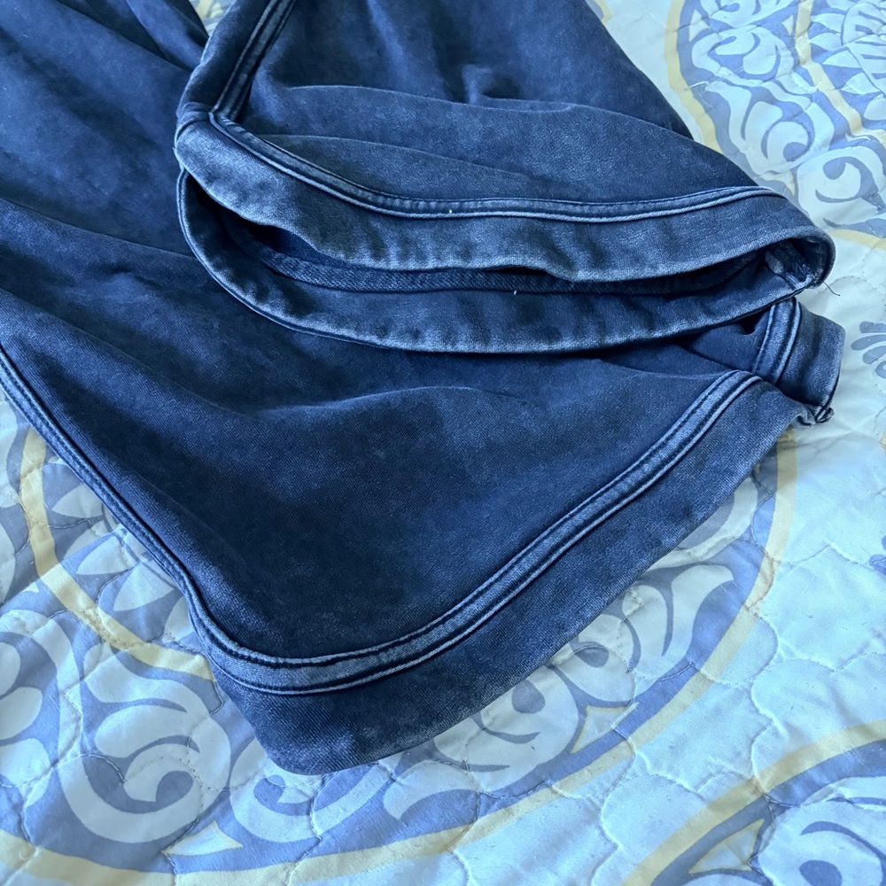 Umgee Mineral Washed French Terry Knit Pants, Ash, Small - Picture 6 of 12